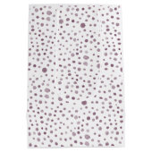 Beet Confetti Wasserfarben Dots Geschenktasche Mittlere Geschenktüte (Rückseite)