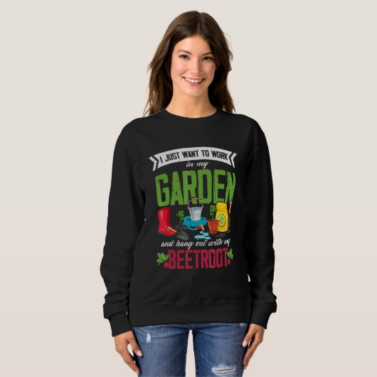 Beet Vegan Gartengarten Pflanze Veg Sweatshirt (Vorne ganz)