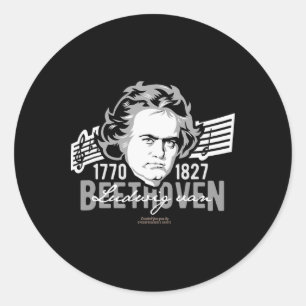 Beethoven 1770-1827 250. Geburtstag Beethoven Runder Aufkleber