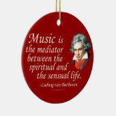 Beethoven auf Musik Keramikornament (Rechts)
