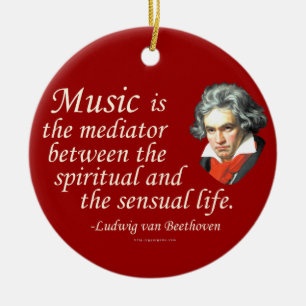 Beethoven auf Musik Keramikornament