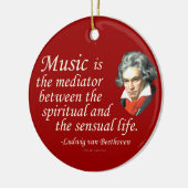 Beethoven auf Musik Keramikornament (Links)