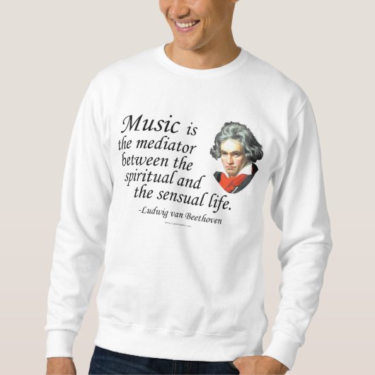 Beethoven auf Musik Sweatshirt (Vorderseite)
