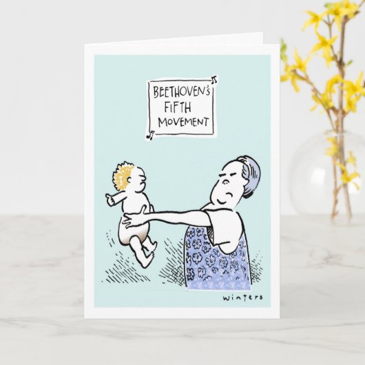 Beethoven_Baby Junge Karte (Gelbe Blume)