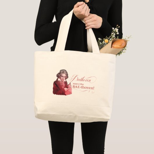 Beethoven BAEthoven Klassischer Komponistenpun Jumbo Stoffbeutel (Vorderseite (Produkt))