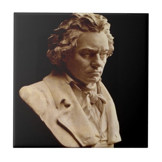 Beethoven-Büste Statue Fliese (Vorderseite)