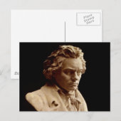 Beethoven-Büste Statue Postkarte (Vorne/Hinten)