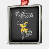 Beethoven Chick #4 Silbernes Ornament (Links)