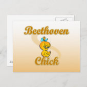 Beethoven Chick Postkarte (Vorne/Hinten)