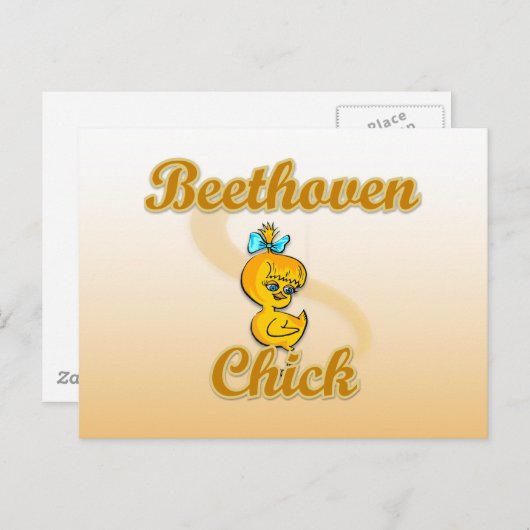 Beethoven Chick Postkarte (Vorne/Hinten)
