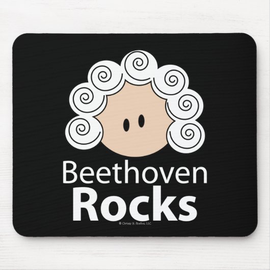 Beethoven-Felsen-Mausunterlage Mousepad (Vorne)