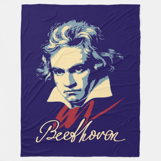 Beethoven Fleecedecke (Vorderseite)