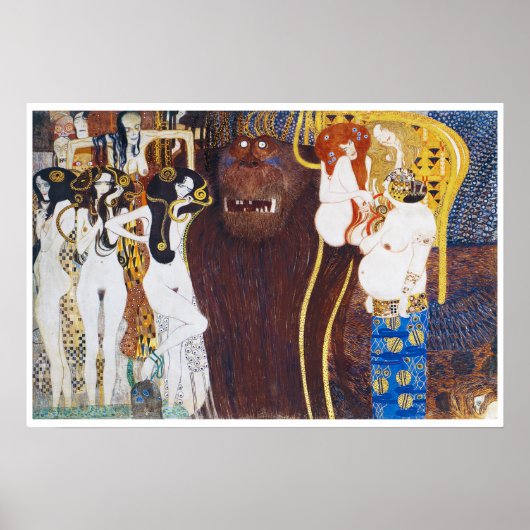 Beethoven Frieze (Detail), Gustav Klimt Poster (Vorne)