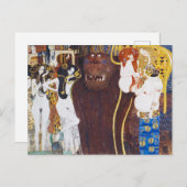 Beethoven Frieze (Detail), Gustav Klimt Postkarte (Vorne/Hinten)