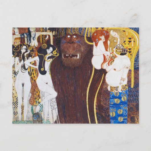 Beethoven Frieze (Detail), Gustav Klimt Postkarte (Vorderseite)