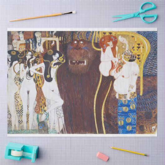 Beethoven Frieze (Detail), Gustav Klimt Seidenpapier (Basteln)