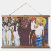 Beethoven Frieze (Detail), Gustav Klimt Wandteppich Mit Holzrahmen (Vorne)