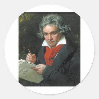 Beethoven gibt T-Shirts Sammlerstücke zum Verkauf Runder Aufkleber
