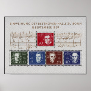 Beethoven Handel Spohr Haydn Mendelssohn Poster