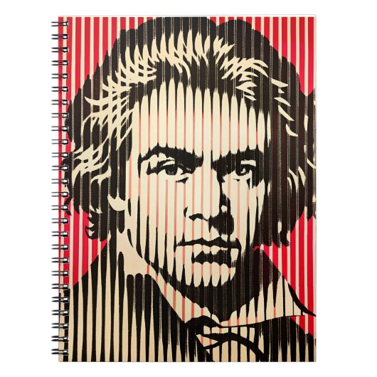 Beethoven im optischen Täuschungsstil von BAUHAUS Notizblock (Vorderseite)