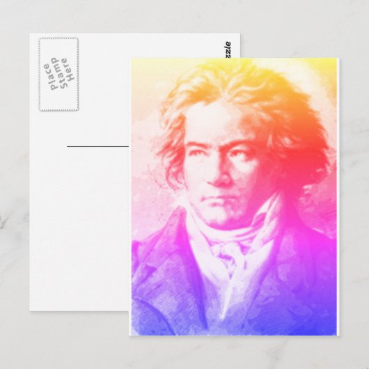 Beethoven in Farben Postkarte (Vorne/Hinten)