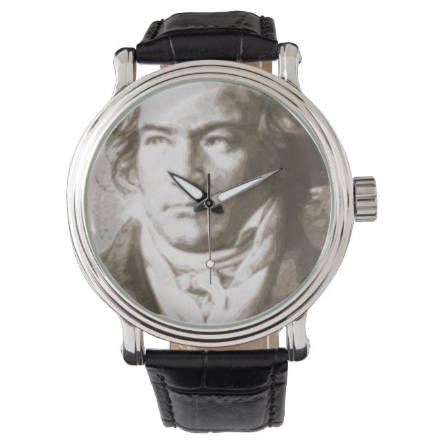 Beethoven in Sepia Armbanduhr (Vorderseite)