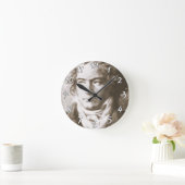 Beethoven in Sepia Custom Runde Wanduhr (Zuhause)