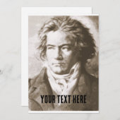 Beethoven in Sepia Einladung (Vorne/Hinten)