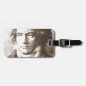 Beethoven in Sepia Gepäckanhänger (Vorderseite horizontal)