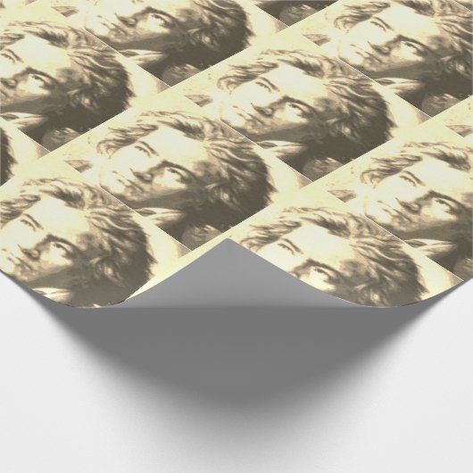 Beethoven in Sepia Geschenkpapier (Ecke)
