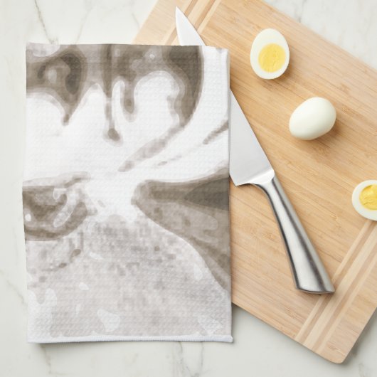 Beethoven in Sepia Geschirrtuch (Viertel Falte)