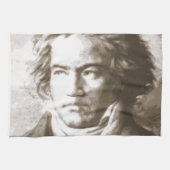 Beethoven in Sepia Geschirrtuch (Horizontal)