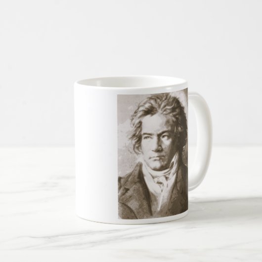 Beethoven in Sepia Kaffeetasse (VorderseiteRechts)