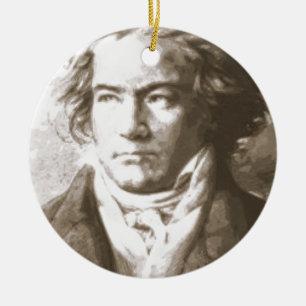 Beethoven in Sepia Keramikornament