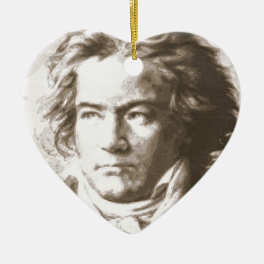 Beethoven in Sepia Keramikornament (Vorne)