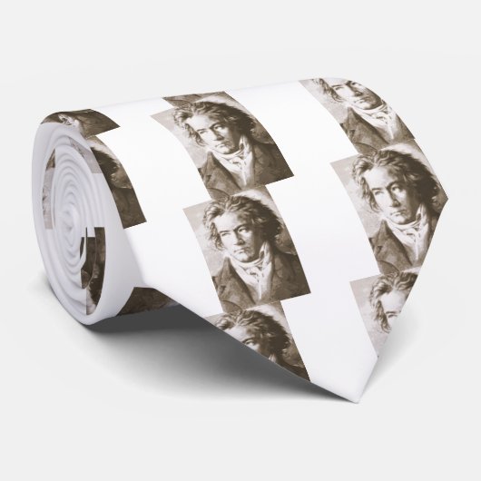 Beethoven in Sepia Krawatte (Gerollt)