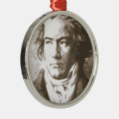 Beethoven in Sepia Ornament Aus Metall (Rechts)