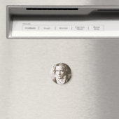 Beethoven in Sepia Pinback Magnet (In Situ (Geschirrspüler))