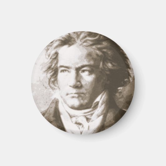 Beethoven in Sepia Pinback Magnet (Vorne)