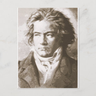 Beethoven in Sepia Postkarte