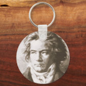 Beethoven in Sepia Schlüsselanhänger (Vorderseite)