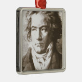 Beethoven in Sepia Silbernes Ornament (Rechts)
