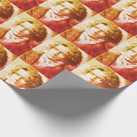 Beethoven in Vintager Druckschrift Geschenkpapier (Ecke)