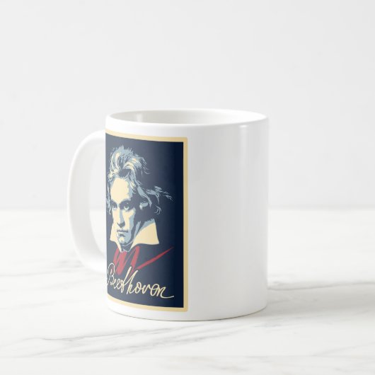 Beethoven Kaffeetasse (Vorderseite Links)