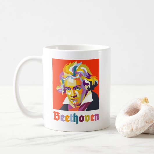 Beethoven Kaffeetasse (Mit Donut)