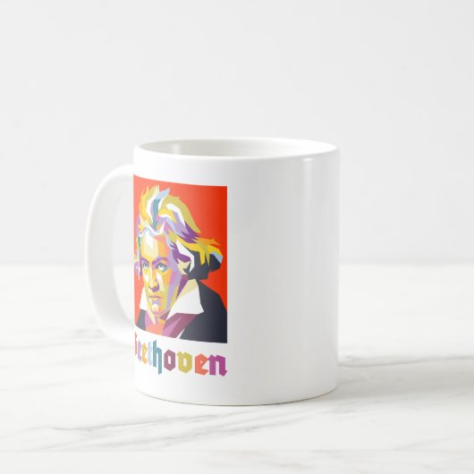 Beethoven Kaffeetasse (Vorderseite Links)