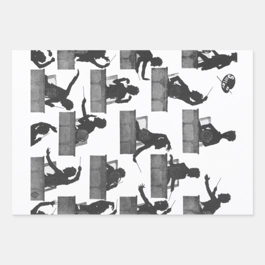 Beethoven Mahler Tchaikowski Klassische Weihnachte Geschenkpapier Set (Vorderseite 2)