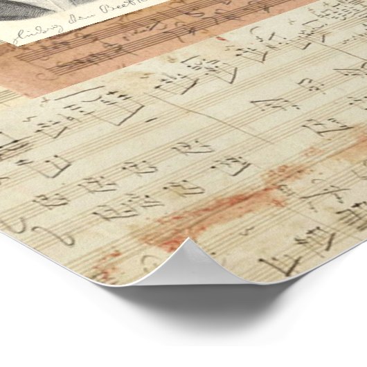 Beethoven Manuscripts Poster (Ecke)