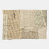 Beethoven-Manuskript-Gemisch Handtuch (Horizontal)