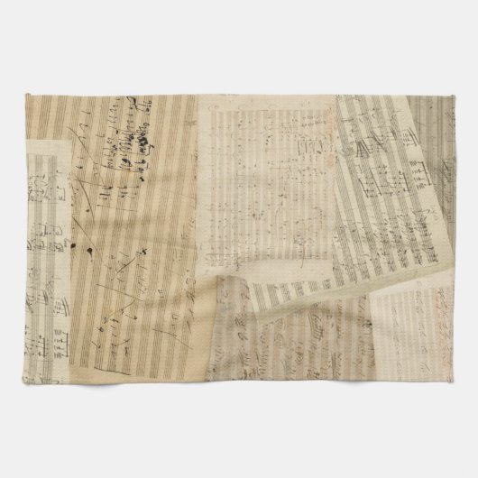 Beethoven-Manuskript-Gemisch Handtuch (Horizontal)